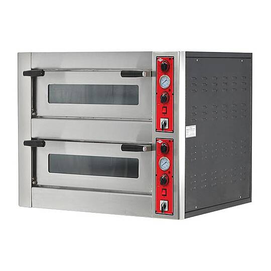 4+4 PIZZA KAPASITELI ÇIFT KATLI PIZZA FIRINI, DOĞALGAZLI