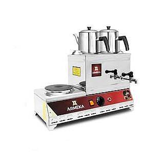ARMEKA 2 GÖZLÜ PLEYTLİ ELEKTRİKLİ ÇAY MAKİNASI 