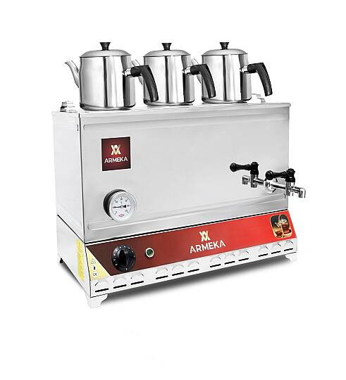 ARMEKA 3 GÖZLÜ PLEYTSİZ ELEKTRİKLİ ÇAY MAKİNASI 
